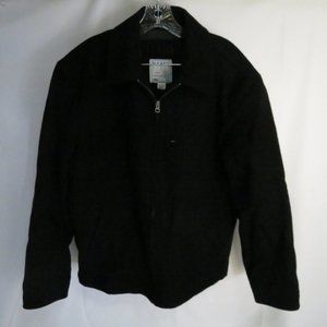 Old Navy Men's L Black Wool Blend Collared Coat